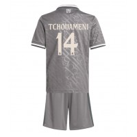 Maglia Calcio Real Madrid Aurelien Tchouameni #14 Terza Divisa Bambino 2024-25 Manica Corta (+ pantaloncini)